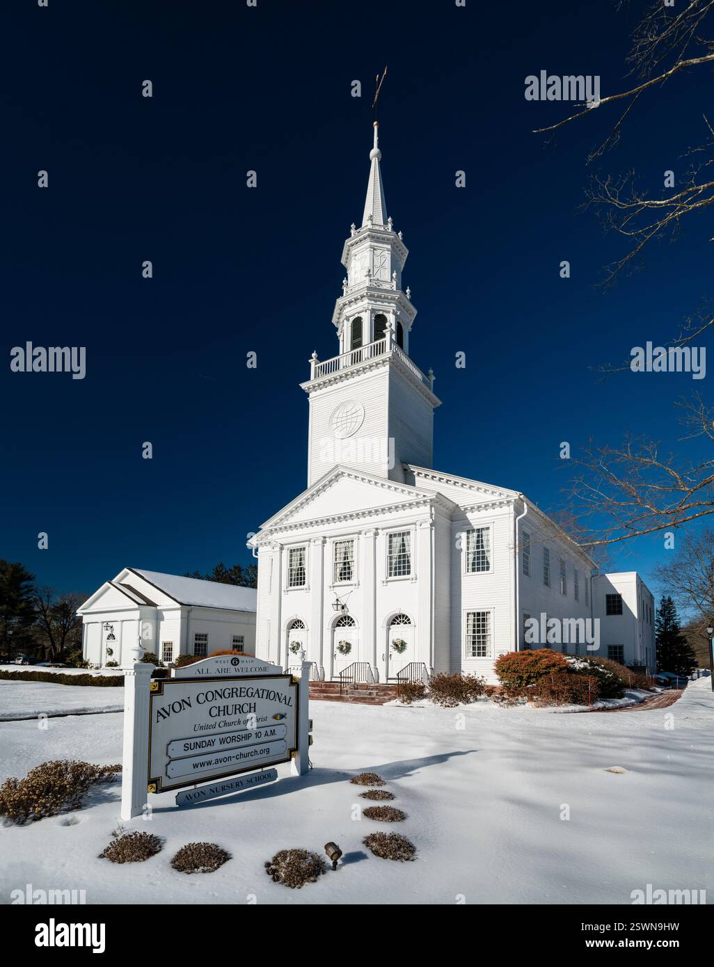 Avon Chiesa congregazionale _ Avon, Connecticut, Stati Uniti d'America Foto Stock