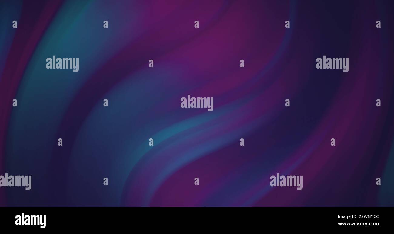Immagine astratta con onde sfumate viola e blu fluenti Foto Stock