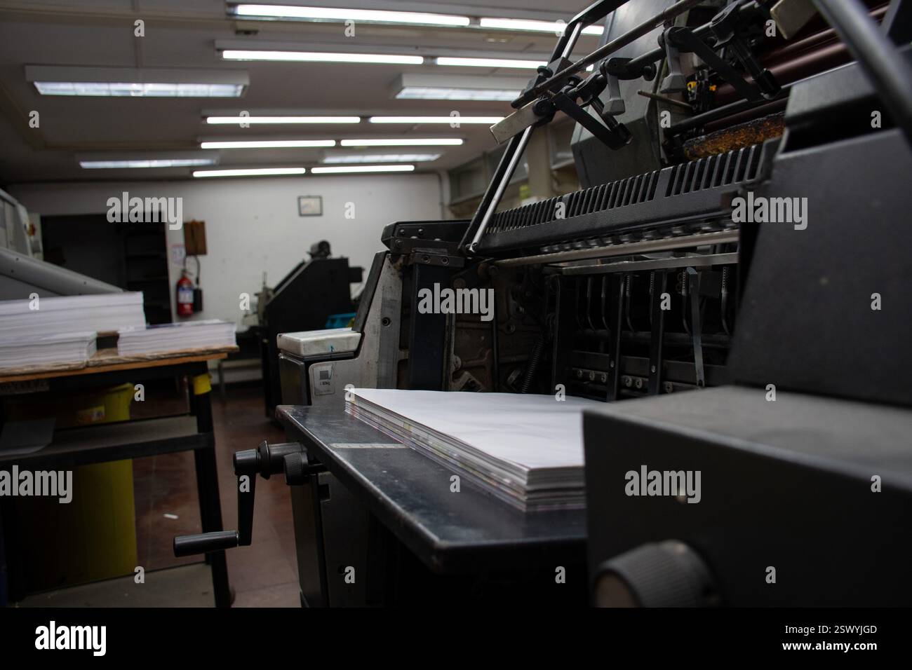 Pressa da stampa industriale apparecchiature di stampa su larga scala Foto Stock