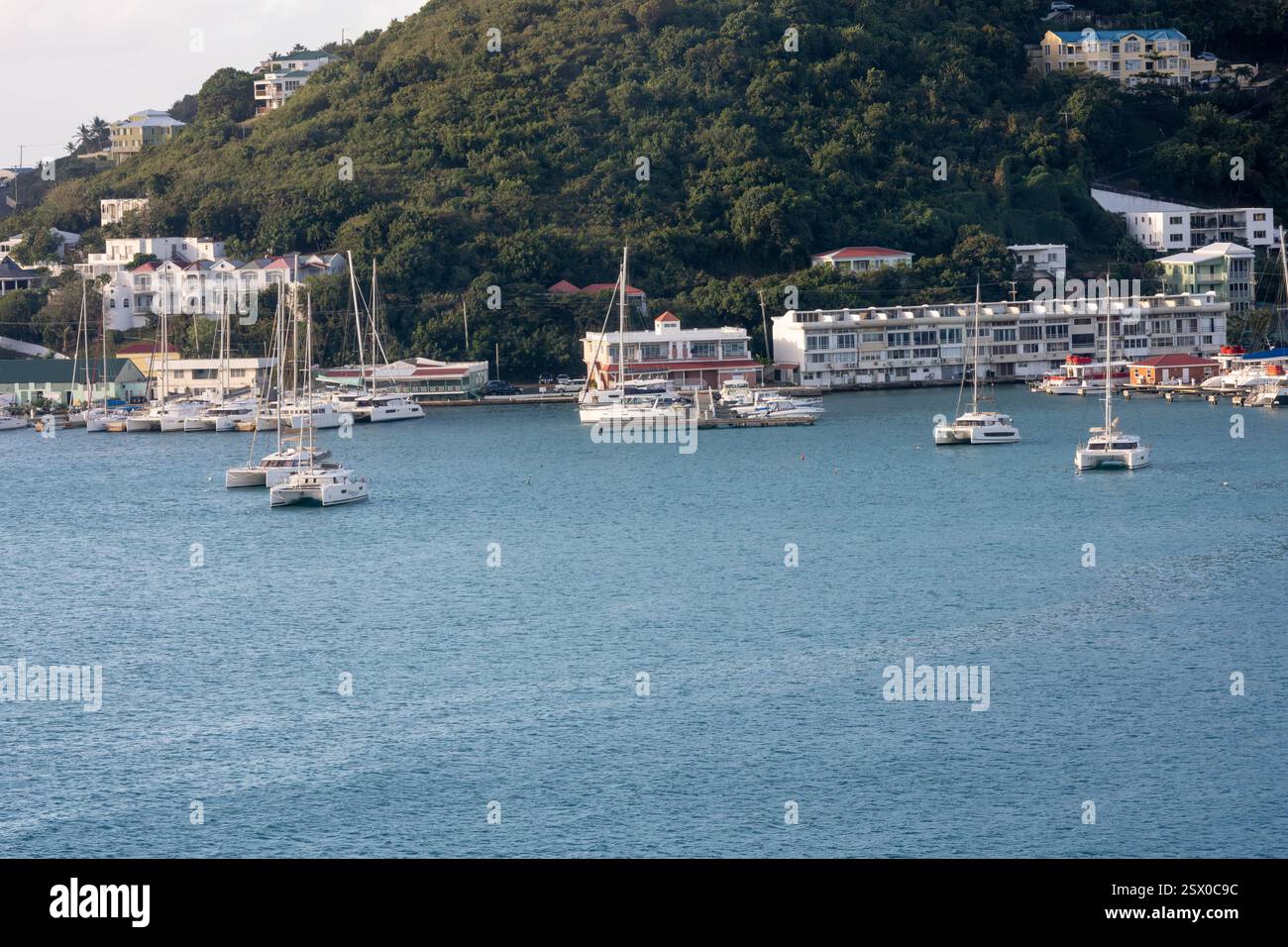 Yachts Road Town, Tortola Isole Vergini britanniche Foto Stock