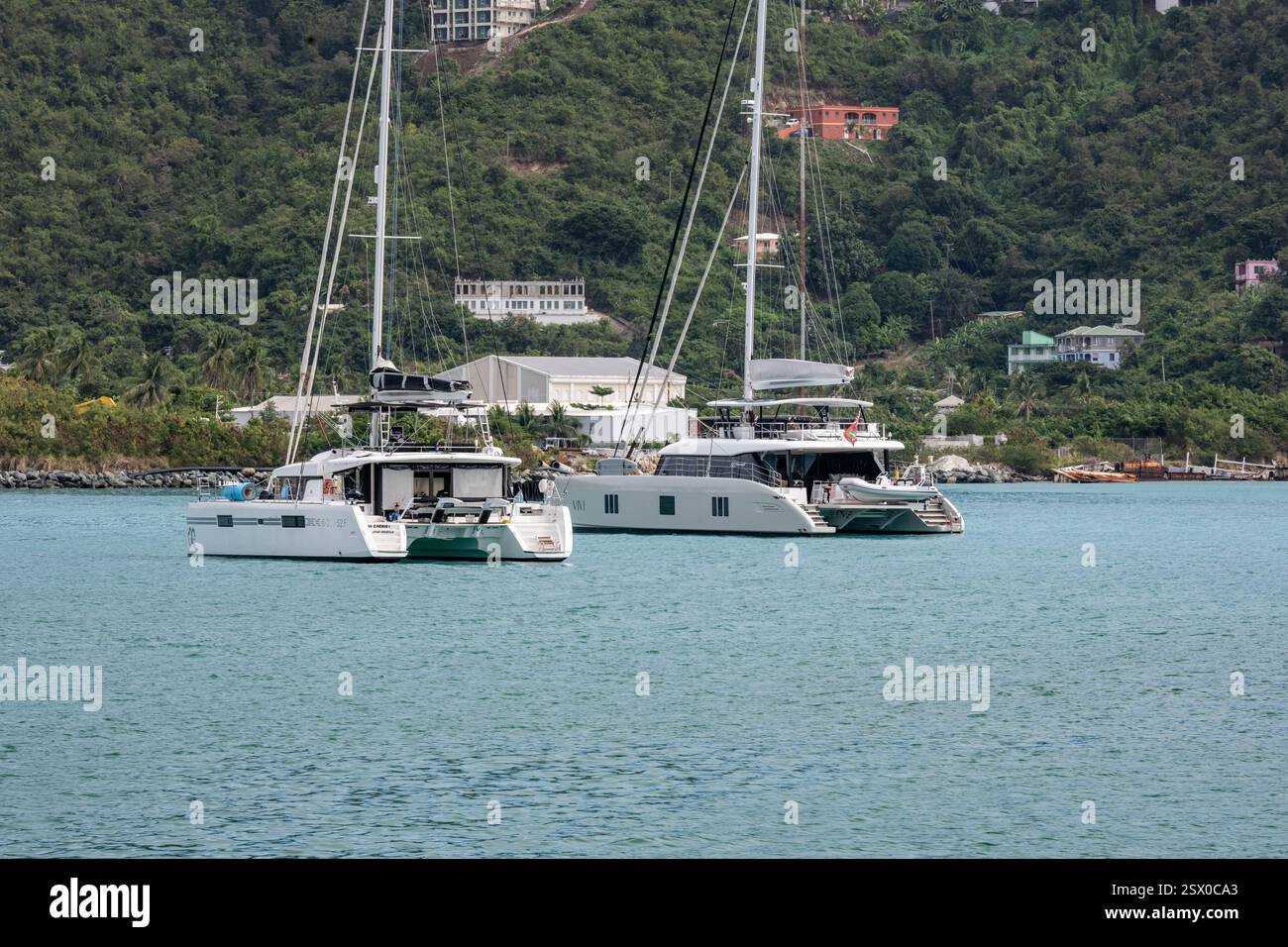 Catamarans Road Town Tortola Isole Vergini britanniche Foto Stock