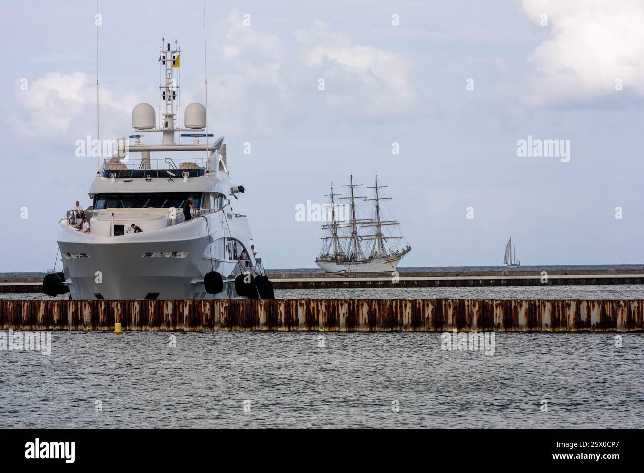 Yacht e nave a vela Saint Martin Caribbean Foto Stock