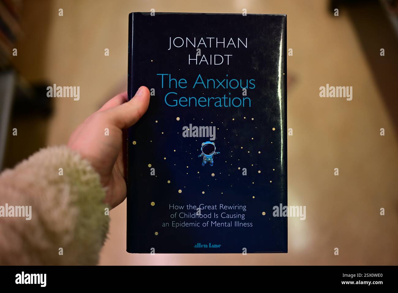 Markaryd, Kronoberg, Svezia. 21 febbraio 2025. La generazione ansiosa di Jonathan Haidt. Foto Stock
