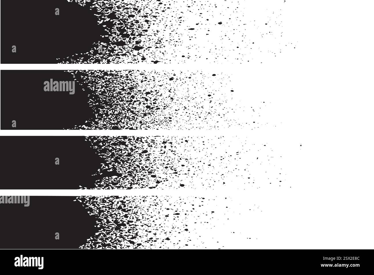 Carreggiata nera. Profilo del cingolo. Grunge la carreggiata dello pneumatico. Carreggiata degli pneumatici isolata sul giallo. Sfondo con carreggiata. Battistrada con macchie d'inchiostro. Illustrazione Vettoriale