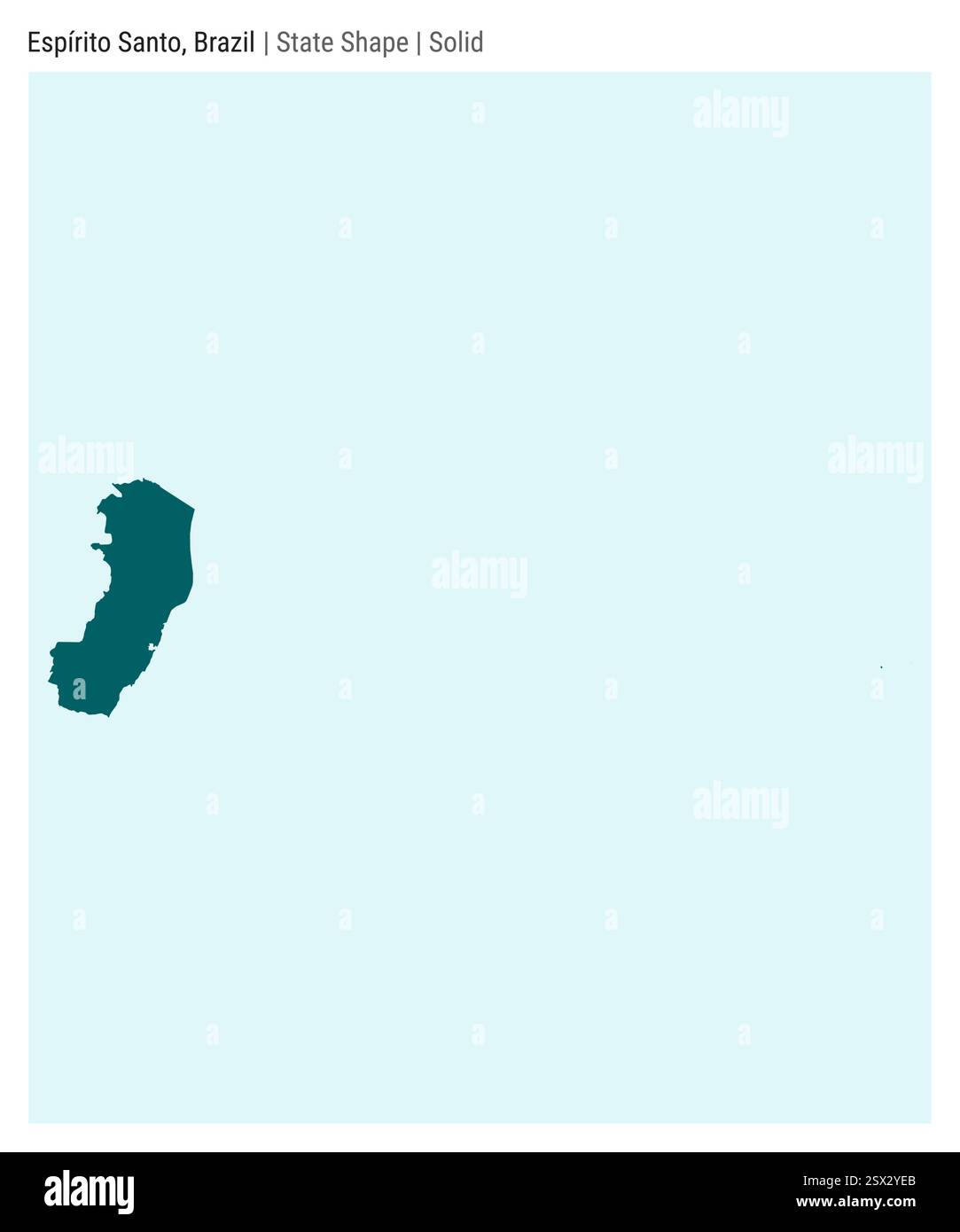 Espirito Santo, Brasile. Semplice mappa vettoriale. Stato forma. Stile solido. Confine di Espirito Santo. Illustrazione vettoriale. Illustrazione Vettoriale