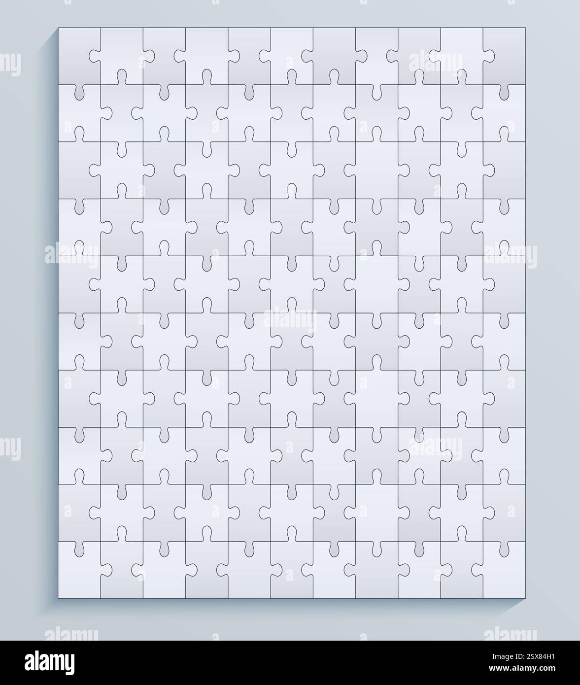 Puzzle di parti, puzzle con motivo vettoriale senza cuciture Illustrazione Vettoriale