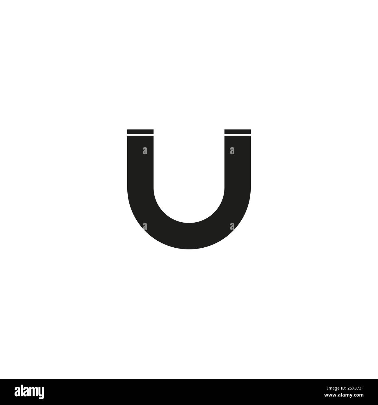 Icona del magnete. Simbolo di sfondo del poster di un'azienda di riparazione di stile semplice. Elemento di design del logo del marchio del magnete. Stampa di magliette magnetiche. vettore per adesivo. Illustrazione Vettoriale