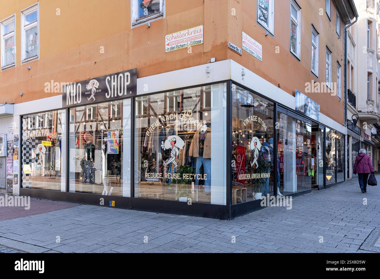 Kilo Shop negozio di articoli sportivi a Göttingen, Germania Foto Stock