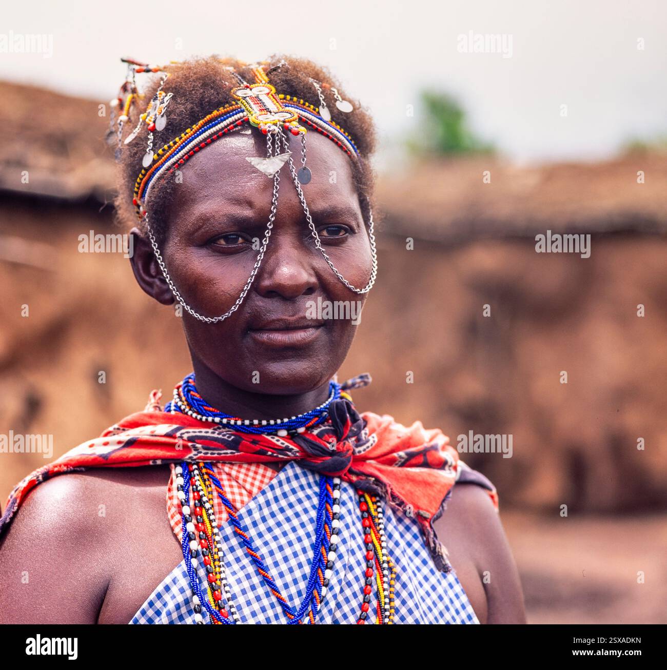 Donna del Masai Foto Stock