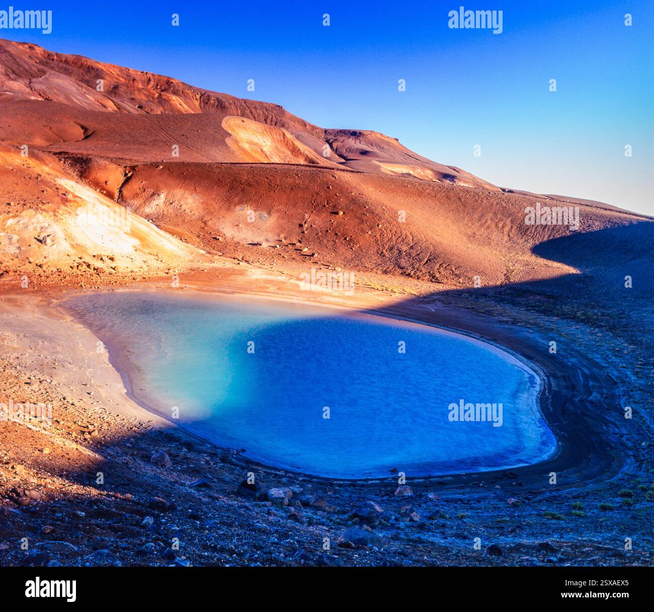 Area vulcanica a Krafla, Islanda Foto Stock