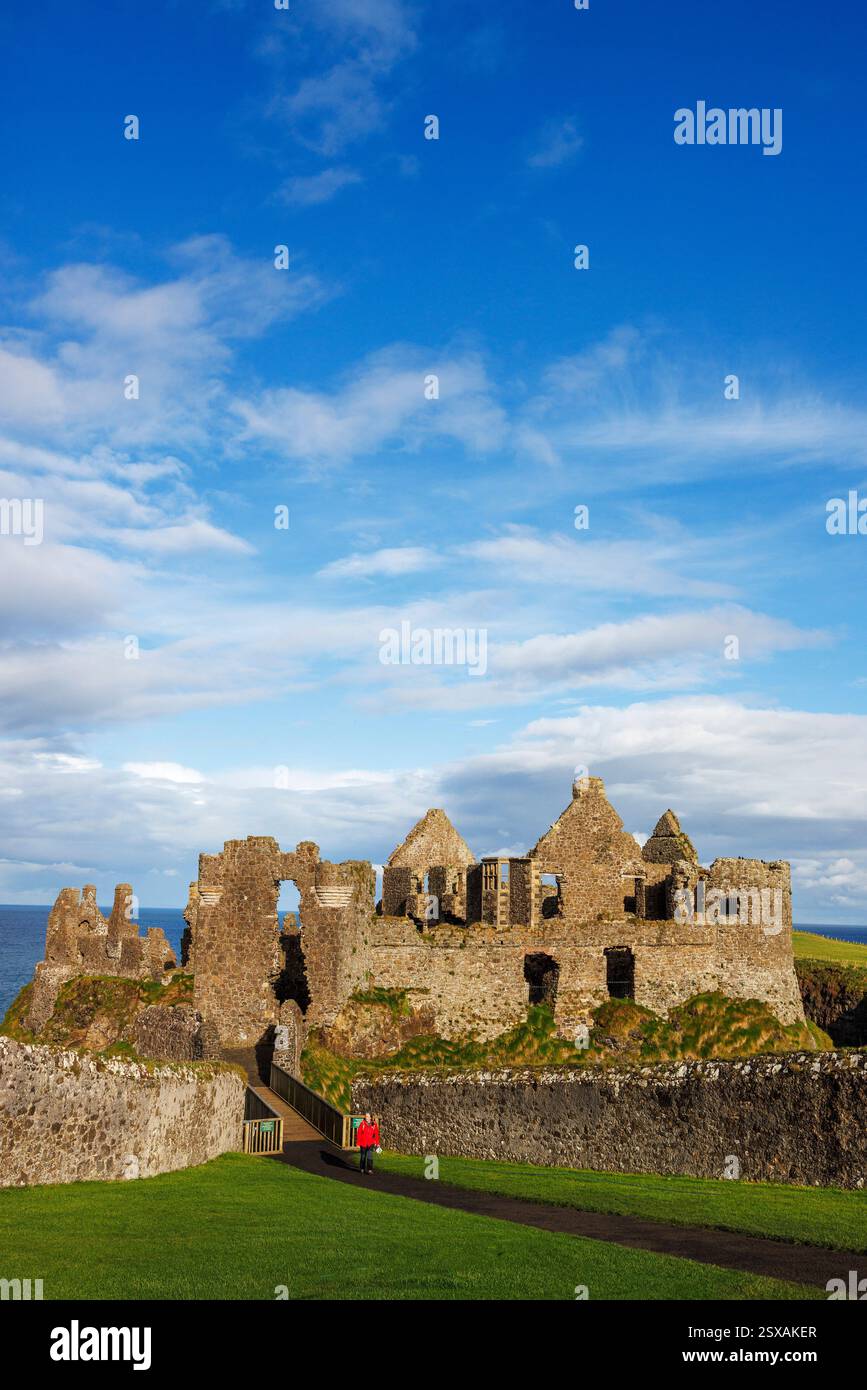 Dunluce Castle, Bushmills, Co. Antrim, Irlanda Foto Stock