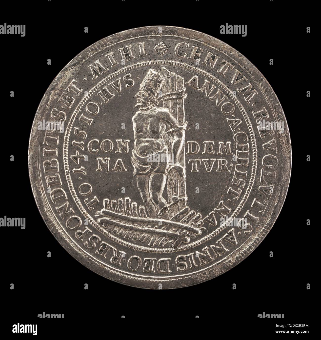 John Huss Centenary Medal, XVI secolo tedesco. Foto Stock