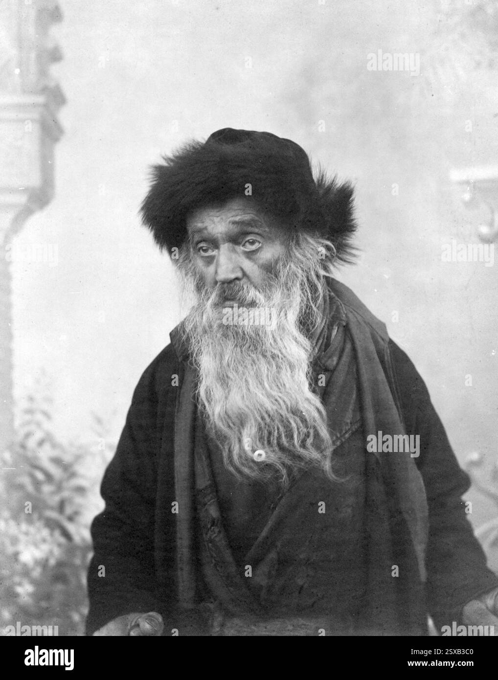 Ritratto storico di una persona ebrea a Gerusalemme, Gerusalemme. Primi anni '1900 Foto Stock