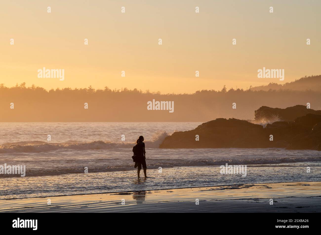 Middle Beach, Tofino, Vancouver Island, British Columbia, Canada Foto Stock