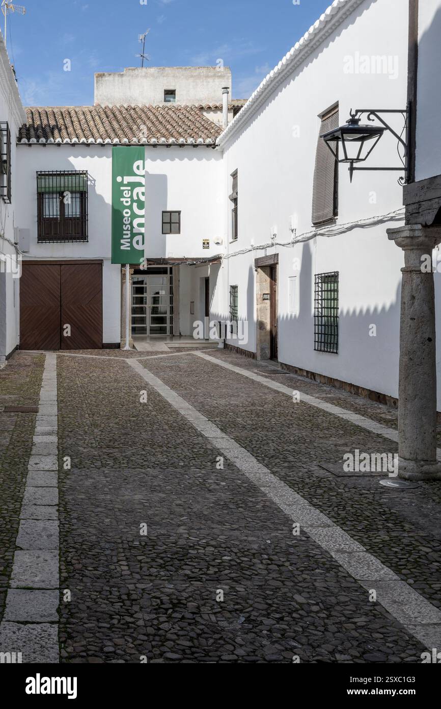 Museo del merletto a Callejón del Villar nella città di Almagro, provincia di Ciudad Real, comunità autonoma di Castilla la Mancha, Spagna, Europa Foto Stock