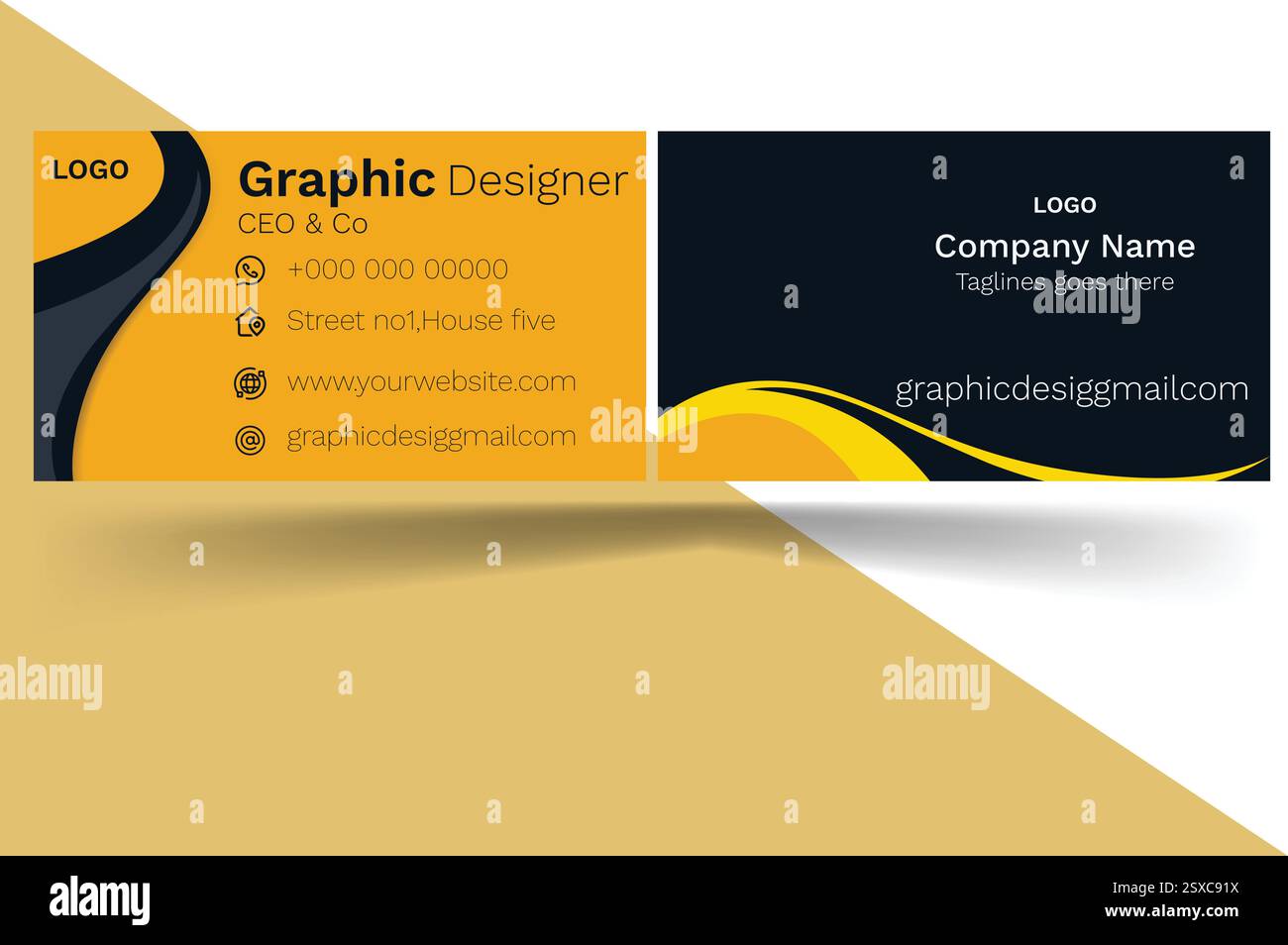 Nuovo design dei biglietti da visita Illustrazione Vettoriale