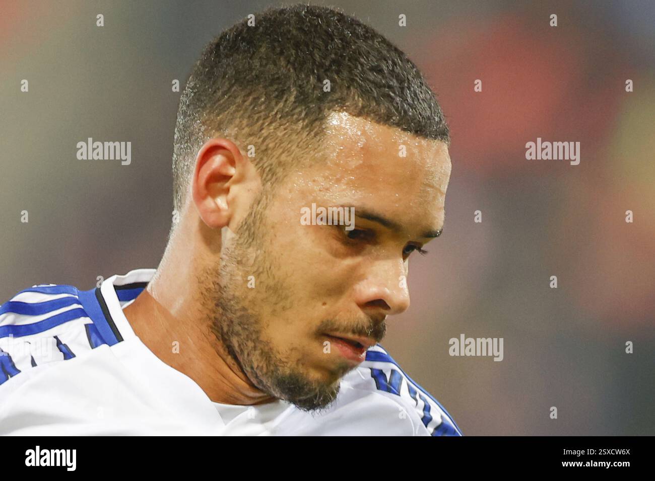 Germania: Football Conference League, play-off - 1. FC Heidenheim-FC Copenhagen -Voith-Arena, Heidenheim: Gabriel PEREIRA FC Copenhagen Foto Stock