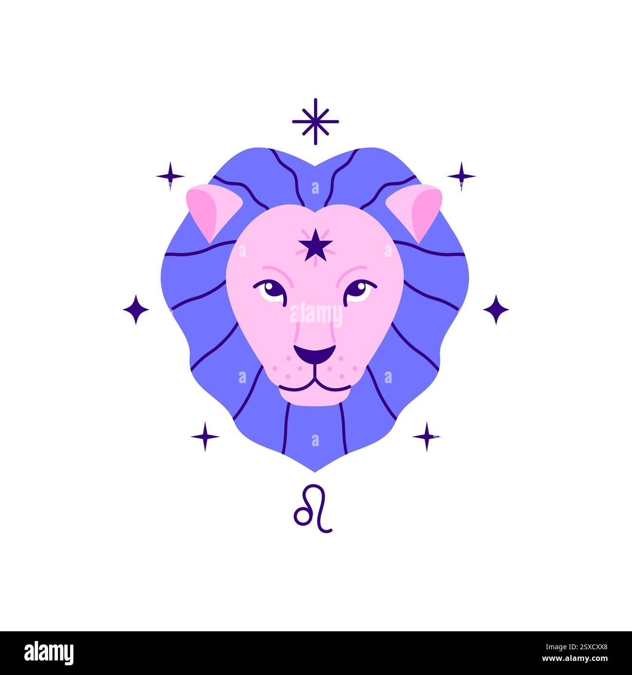 Segno zodiacale Leone Illustrazione Vettoriale