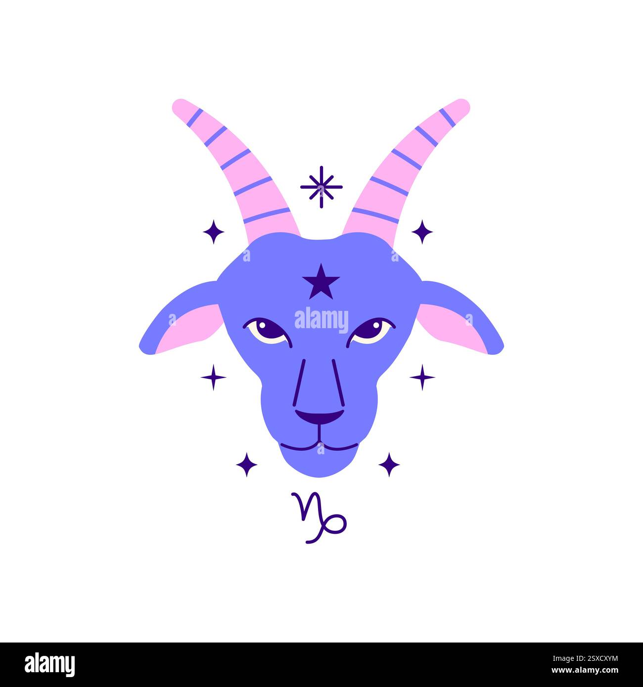 Capricorno segno zodiacale Illustrazione Vettoriale