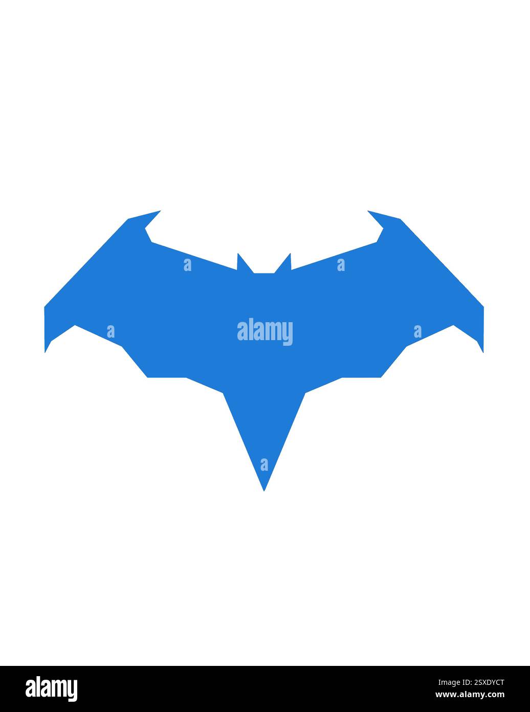 Il nuovo logo di Batman della DC Comics, che uscirà nel settembre 2025 isolato su sfondo bianco. Foto Stock