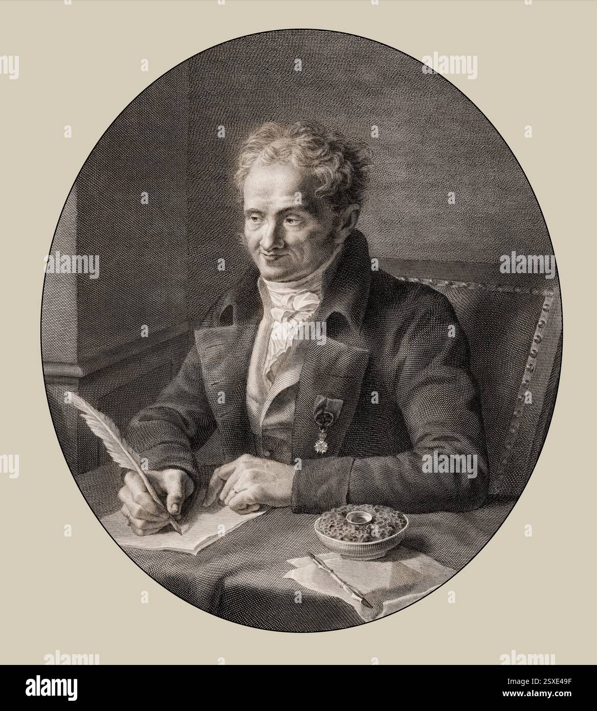 Dominique Vivant, barone Denon, 1747 – 1825, artista, scrittore francese, diplomatico, autore e archeologo, editato digitalmente Foto Stock