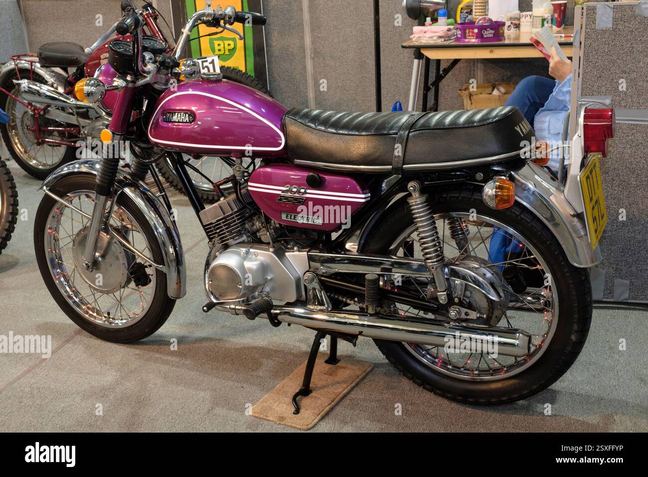 Bristol Classic Motorcycle show ha restaurato Yamaha CS200 200 cc a due tempi Foto Stock