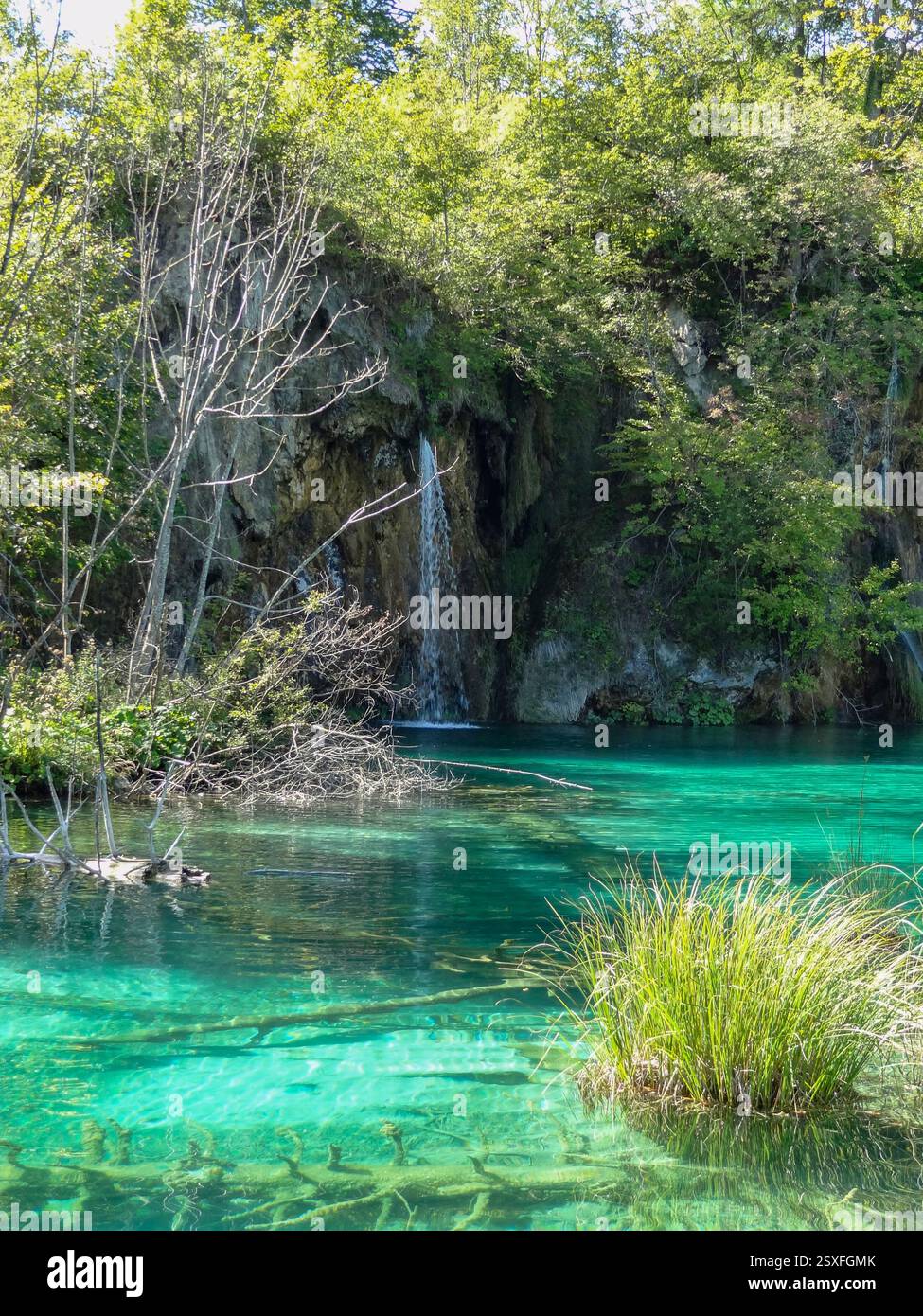Impressione del Parco Nazionale dei Laghi di Plitvice in Croazia Foto Stock