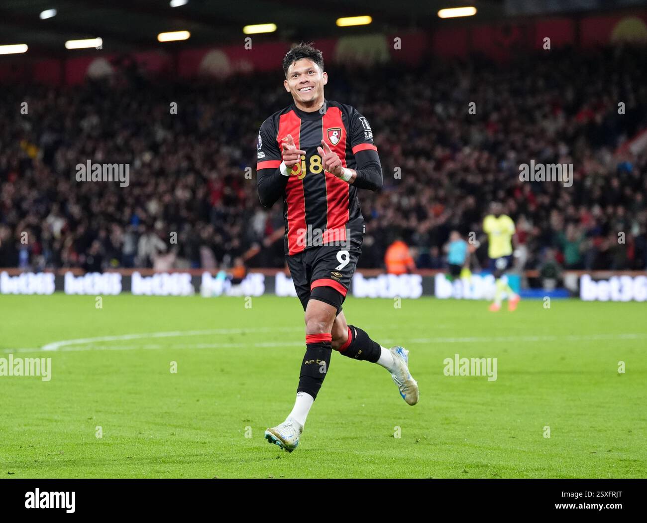 Foto del file datata 30-09-2024 del record del club di Bournemouth Evanilson che si è completamente ripreso da un metatarsale rotto e potrebbe potenzialmente iniziare la partita di Premier League di martedì sera a Brighton. Data di pubblicazione: Lunedì 24 febbraio 2025. Foto Stock
