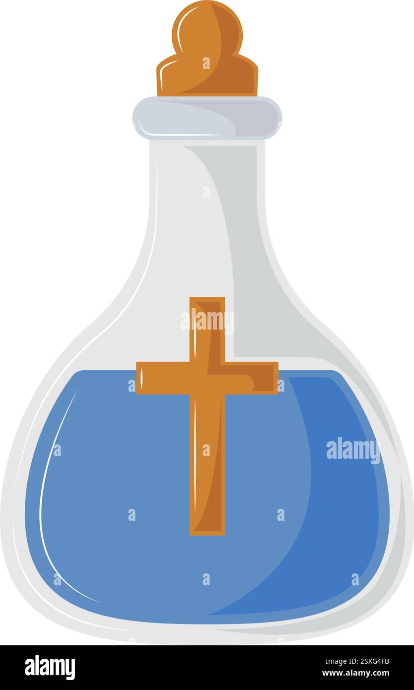 Battesimo caraffa d'acqua icona religiosa Illustrazione Vettoriale