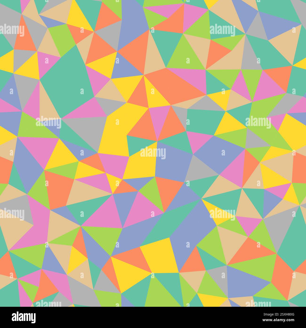 Sfondo delle forme geometriche di triangolazione. Triangoli di piccole dimensioni. Modello ripetibile. Tessere vettoriali artistiche. Tavolozza delle armonie pastello. Illustrazione Vettoriale
