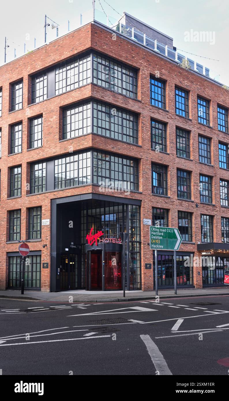 Hotel Virgin a 5 stelle, Shoreditch, zona di Hackney di Londra, Inghilterra. Foto Stock