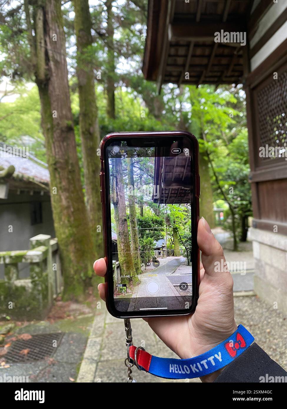 Registra i ricordi del bellissimo e sereno tempio dei conigli di Kyoto. Foto Stock