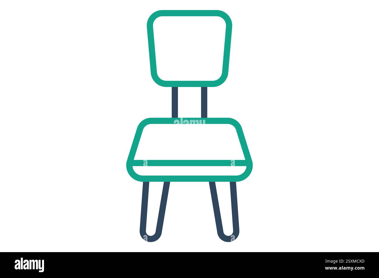 Icona sedia. stile icona linea. icona relativa ai mobili. illustrazione vettoriale degli elementi del mobile Illustrazione Vettoriale