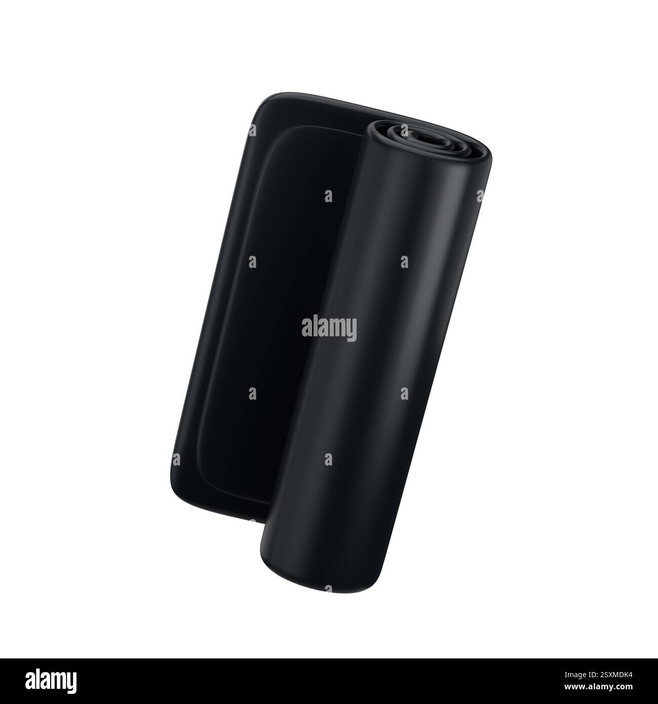 Tappetino nero stilizzato isolato su sfondo bianco, rendering 3d. Foto Stock