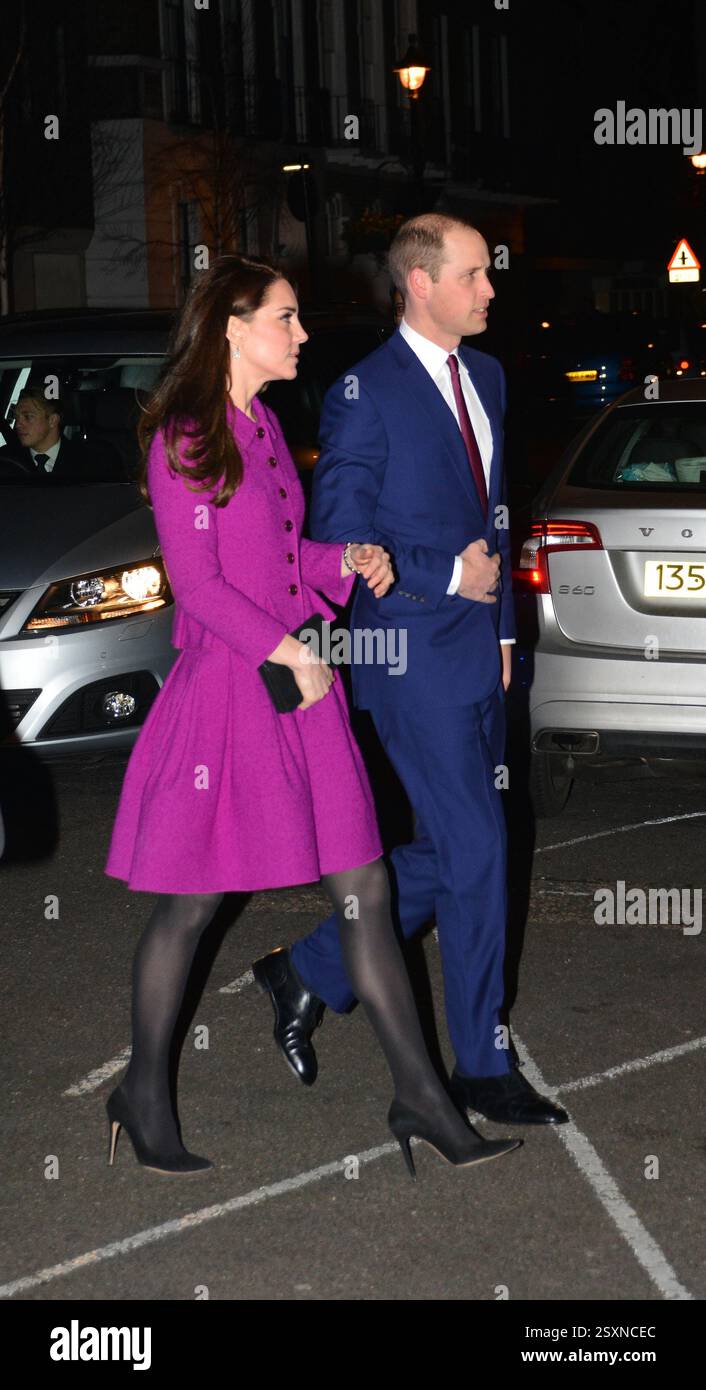 Il duca e la duchessa di cambridge a londra partecipano ad un incontro alla chandos House nel centro di londra 6/2/16 mike webster Foto Stock