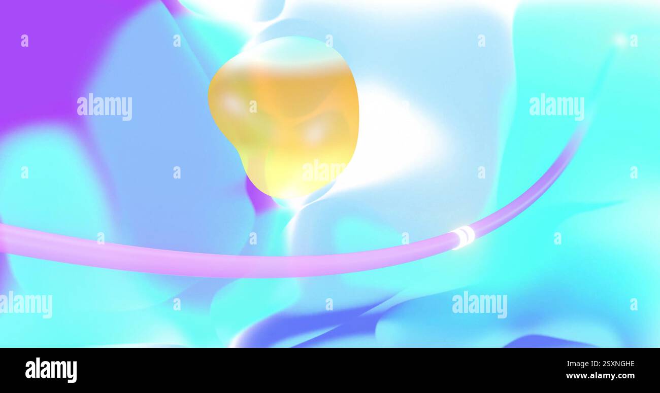 Immagine astratta con colori vivaci e forme fluide Foto Stock