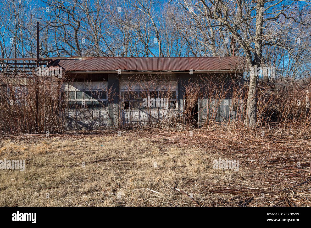 Capannone abbandonato, Delaware, Stati Uniti Foto Stock