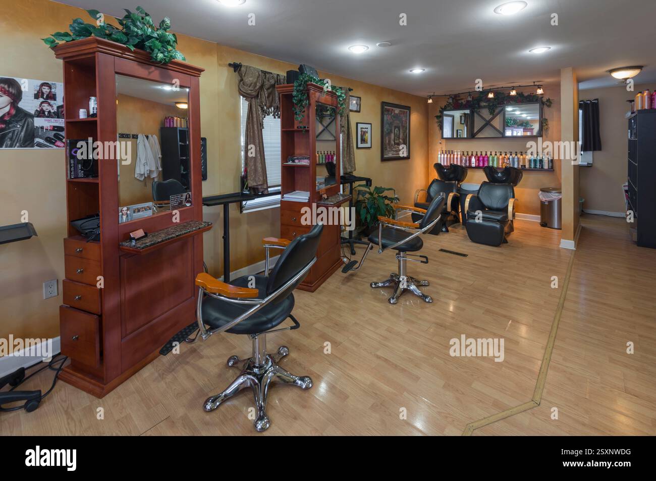 Parrucchiere Interior, USA Foto Stock
