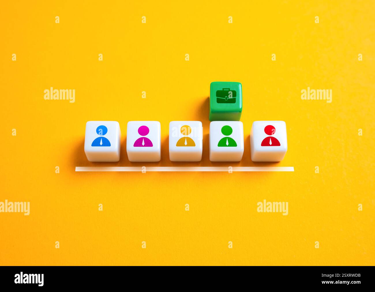Offrire un lavoro a un candidato. Distribuzione dei mandati per le posizioni dirigenziali e gli organi legislativi. Procedure di assunzione, ruoli di leadership e distribuzione Foto Stock