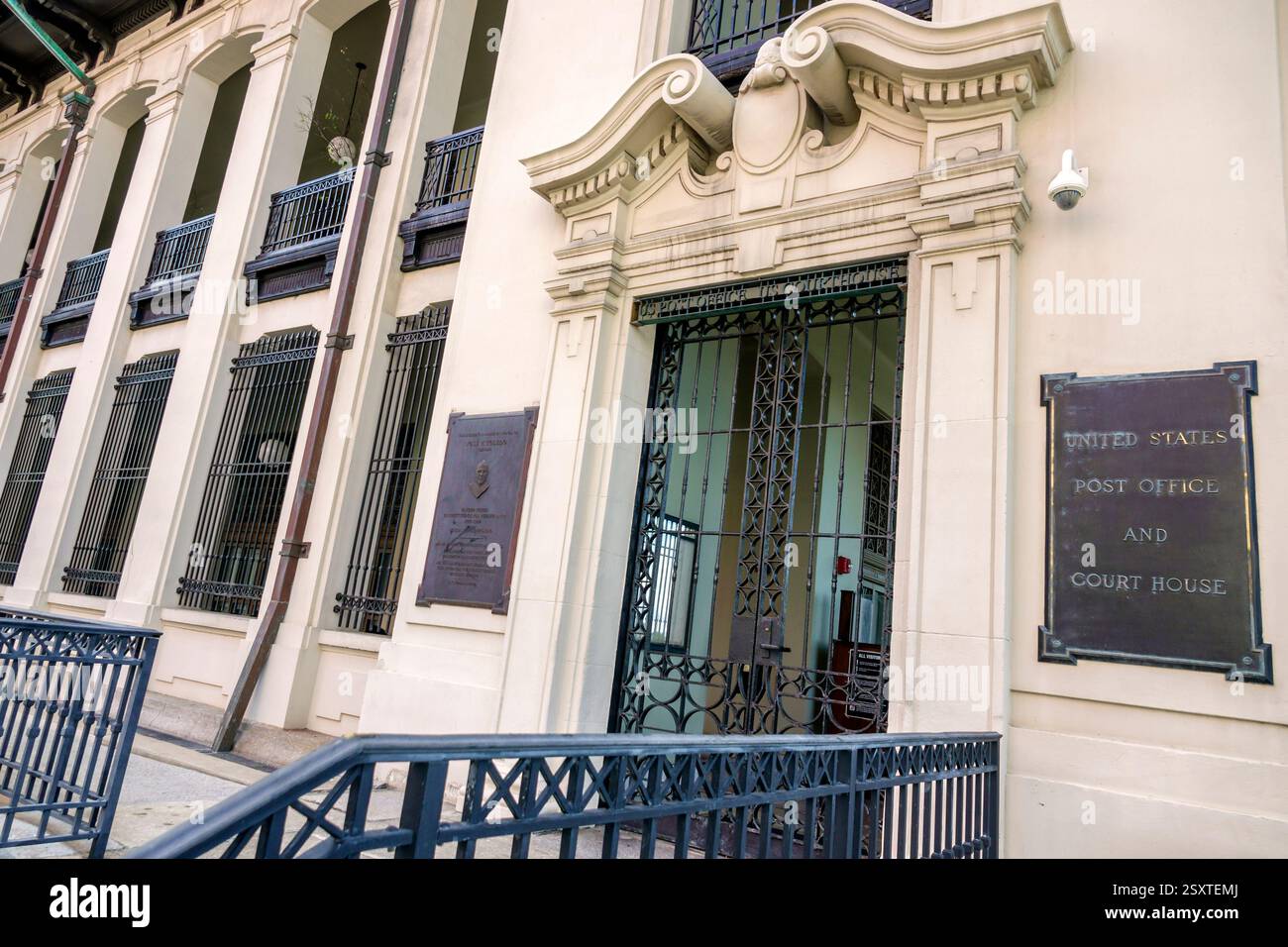 San Juan Puerto Rico, Viejo Old San Juan, Calle Recinto Sur, Jose V Toledo Federal Building e tribunale degli Stati Uniti, ufficio postale e tribunale degli Stati Uniti Foto Stock