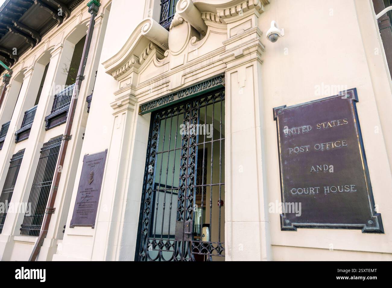 San Juan Puerto Rico, Viejo Old San Juan, Calle Recinto Sur, Jose V Toledo Federal Building e tribunale degli Stati Uniti, ufficio postale e tribunale degli Stati Uniti Foto Stock