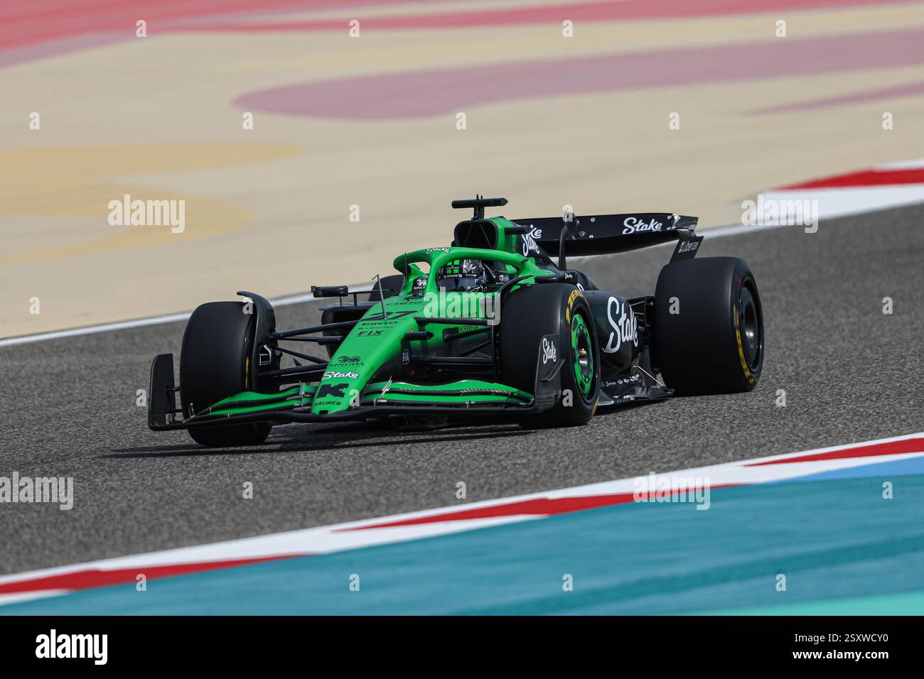Durante i test pre-stagionali di Formula 1 Aramco 2025 del Campionato del mondo di Formula 1 FIA 2025 dal 26 al 28 febbraio 2025 sul circuito Internazionale del Bahrain, a Sakhir, in Bahrein Foto Stock