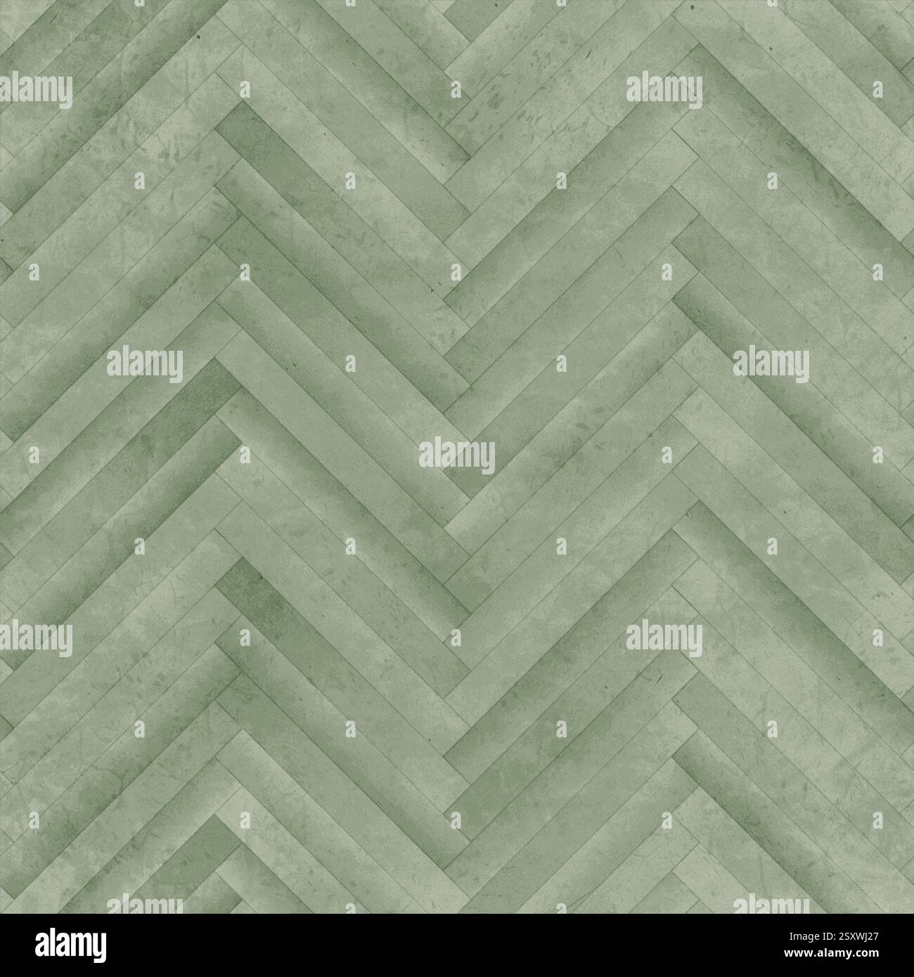 Pavimento in parquet a spina di pesce verde che riveste una texture senza cuciture Foto Stock