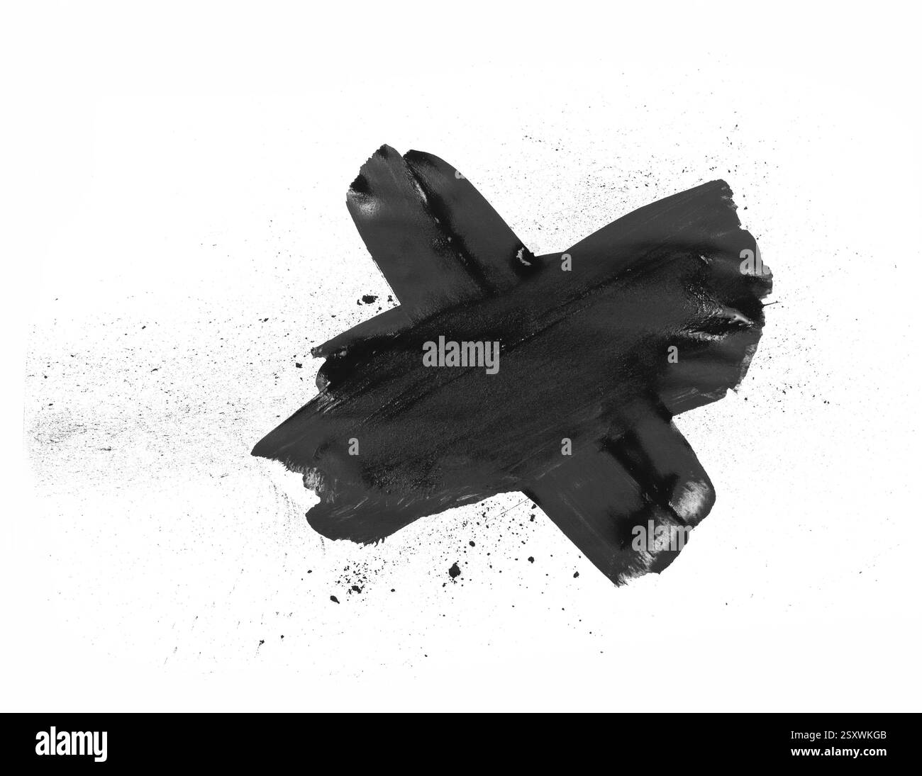 X. tratti di pennello grunge astratto sfondo dipinto a mano. Texture acquerello. Foto Stock