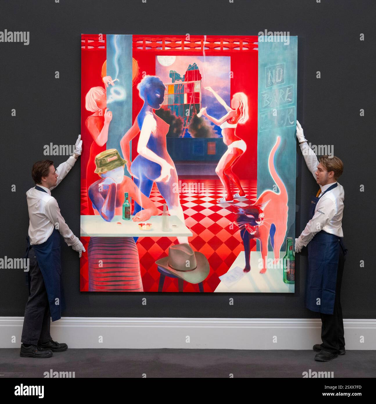 Sotheby's, Londra, Regno Unito. 26 febbraio 2025. Sotheby's Modern & Contemporary Evening Auction (vendita il 4 marzo), le attrazioni includono: Lisa Brice, After Embah, stima: £ 1.000.000-1.500.000. Crediti: Malcolm Park/Alamy Live News Foto Stock