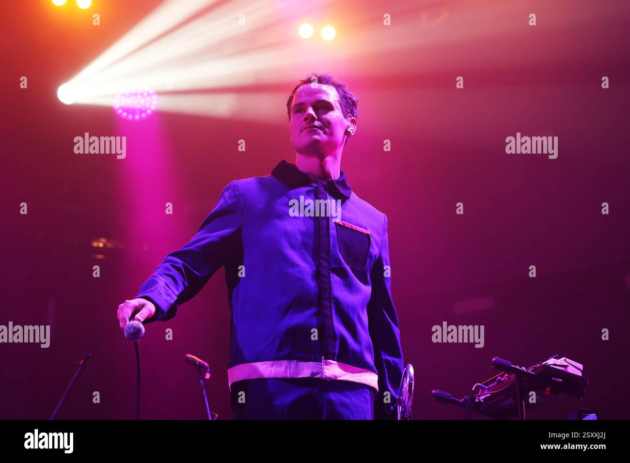 Ko Zandvliet della band olandese Jungle by Night allo Sziget Festival di Budapest, Ungheria Foto Stock