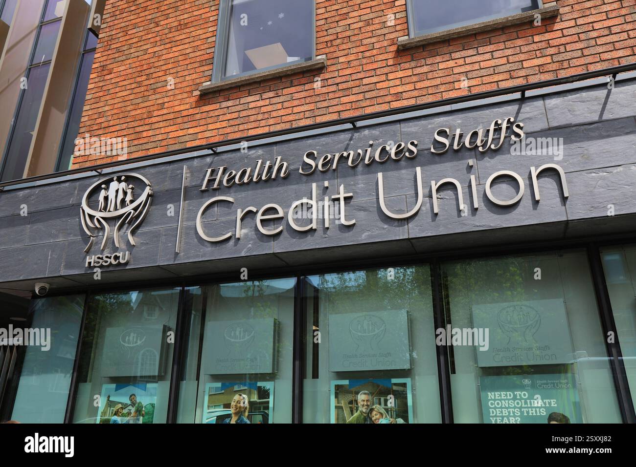 DUBLINO, IRLANDA - 5 LUGLIO 2024: Ufficio Health Services staff Credit Union HSSCU nel centro di Dublino, Irlanda. Foto Stock