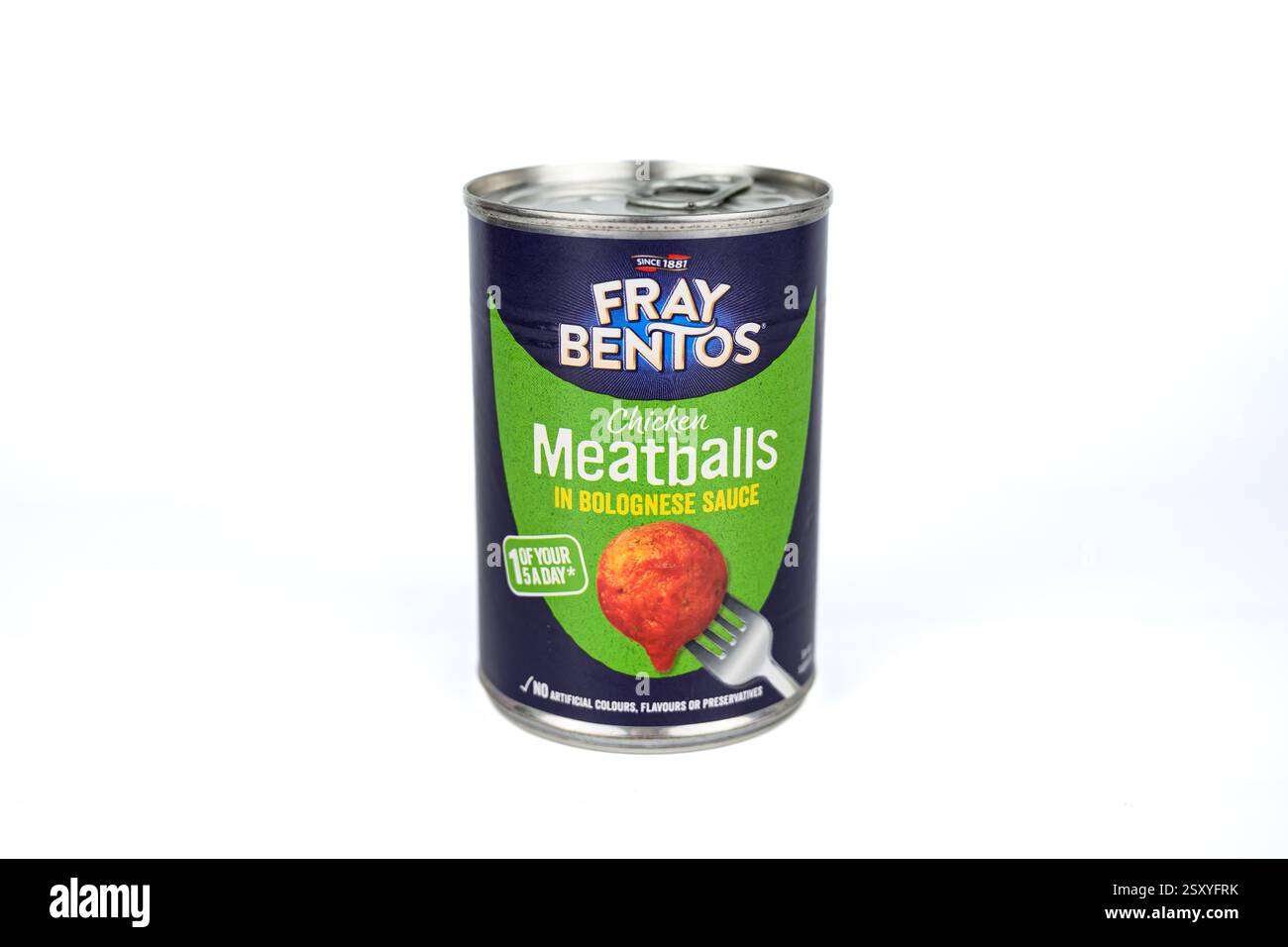 Fray bentos polpette di pollo in salsa di pomodoro – Galles, Regno Unito – 18 febbraio 2025 Foto Stock