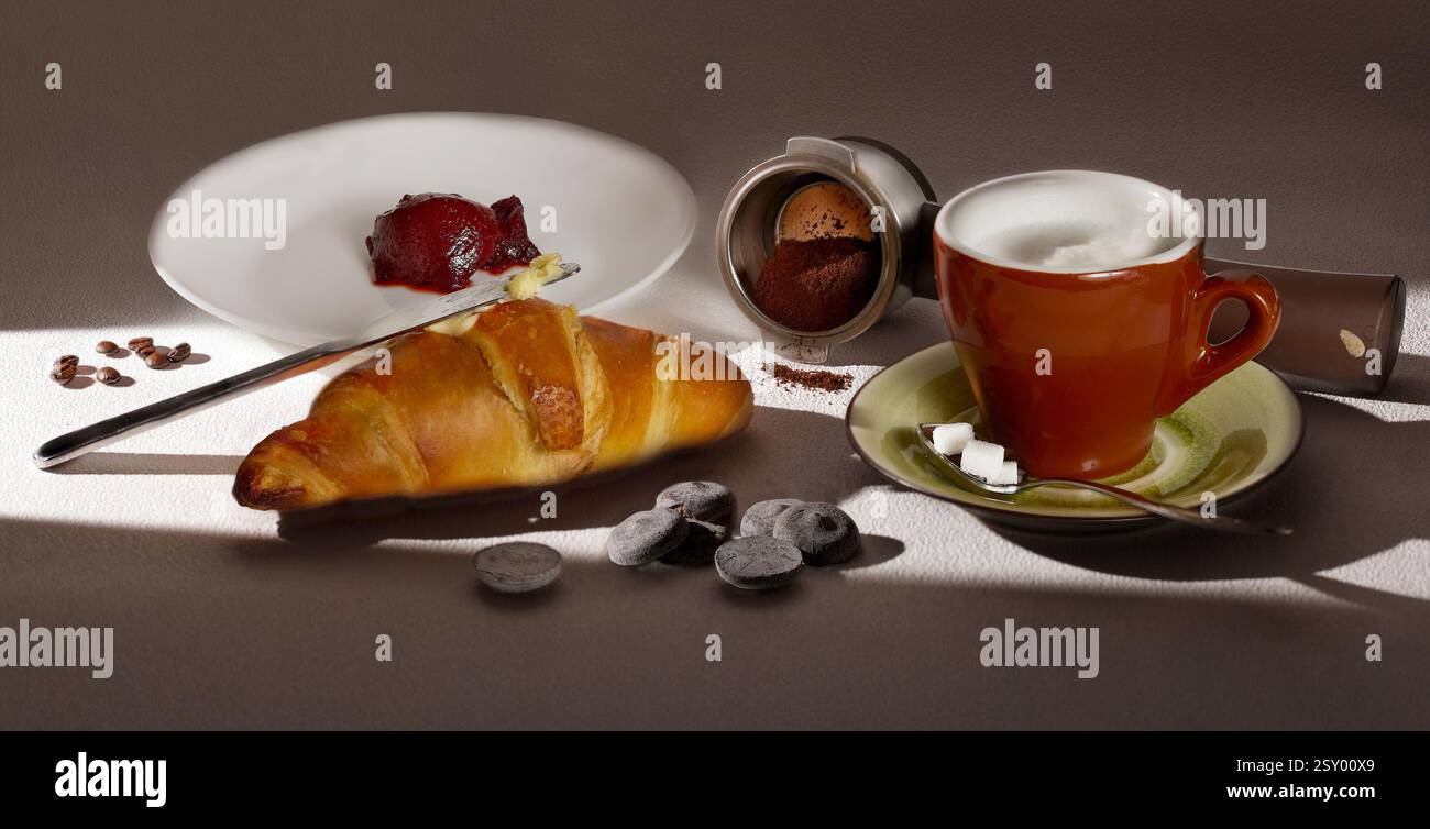 Colazione la domenica mattina. Foto Stock