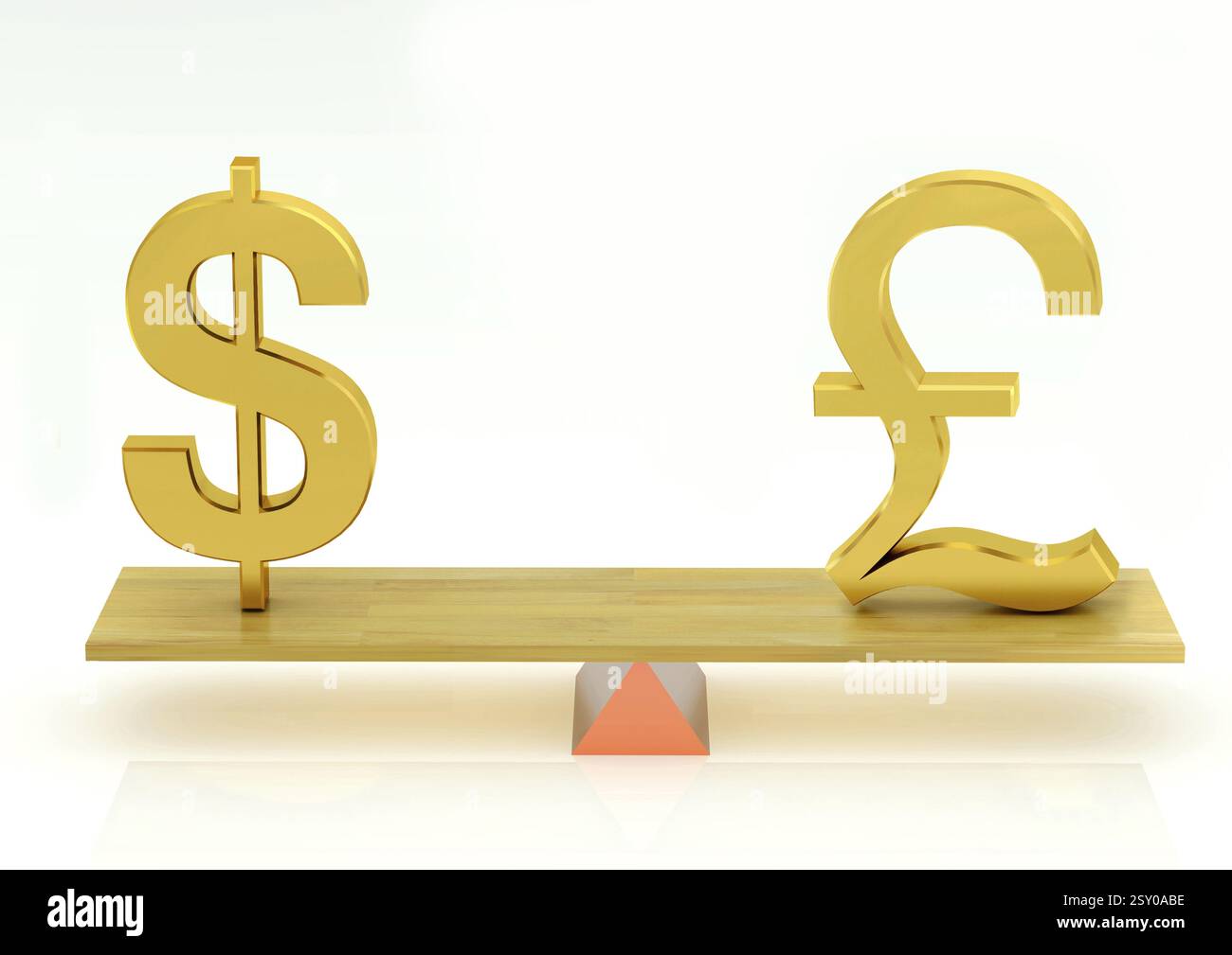 Bilanciamento del dollaro degli Stati Uniti e Regno Unito pound, India, Asia Foto Stock